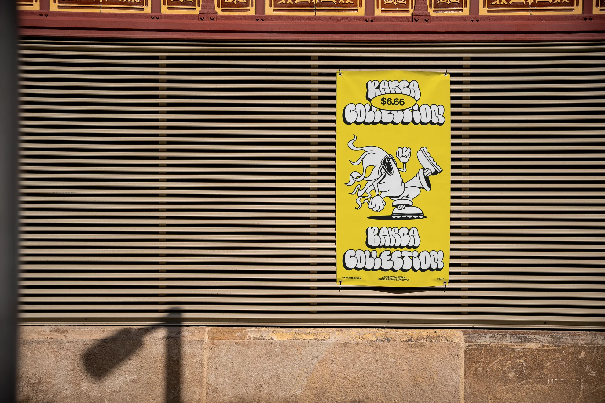 Barcelona - Grated wall